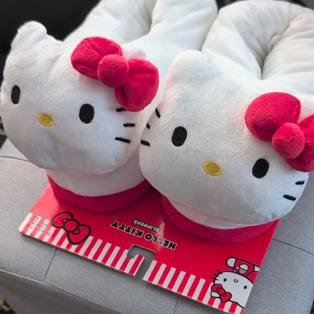 Hello Kitty Plush Slippers